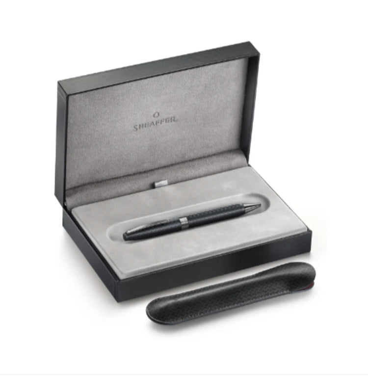 Sheaffer Legacy Chevron Ballpoint Pen in Matte Black with PVD Gunmetal