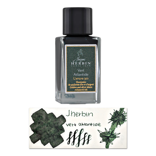 J. Herbin 350th Anniversary Bottled Fountain Pen Ink in Vert Atlantide - 15 ml