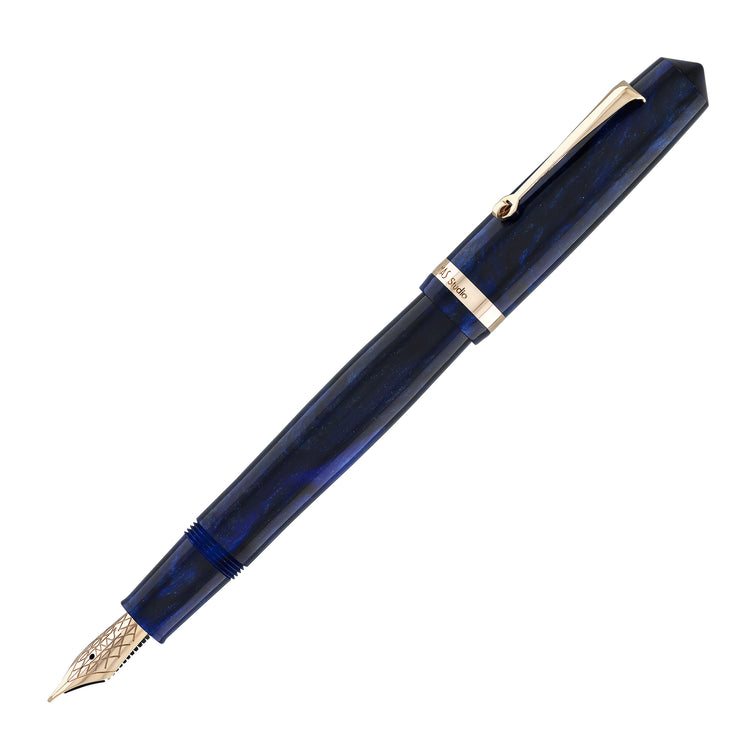 OMAS Studio Fountain Pen in Azzurro Diamante with Rose Gold Trim