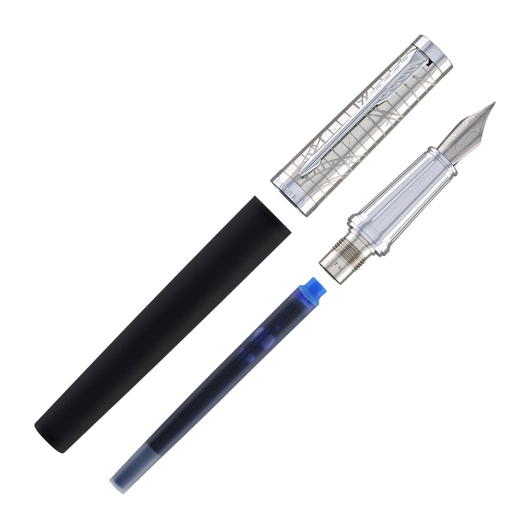 Parker Ingenuity Fountain Pen in Legacy of Flight with Chrome - Fine Point