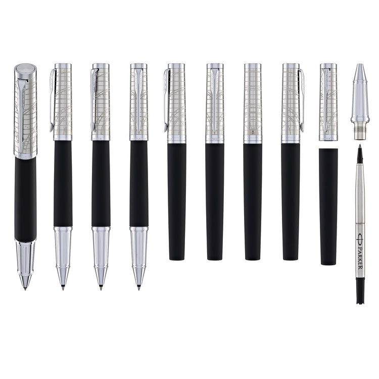 Parker Ingenuity Rollerball Pen in Legacy of Flight with Chrome Trim