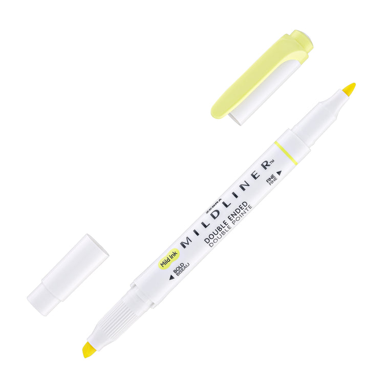 Zebra Mildliner Dual-Tip Highlighter in Sherbet Yellow