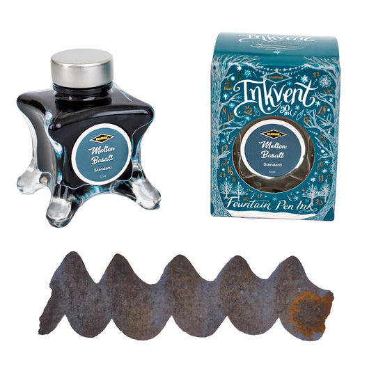Diamine Inkvent Teal Edition Standard Bottled Ink in Molten Basalt - 50 ml