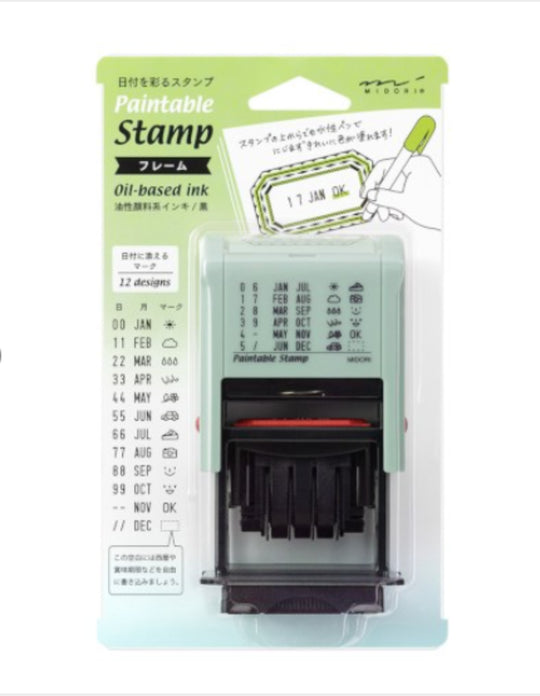 Midori Paintable Rotating Date Stamp in Frame