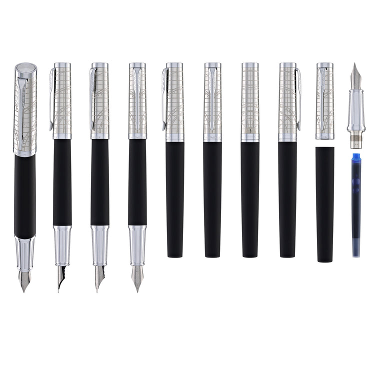 Parker Ingenuity Fountain Pen in Legacy of Flight with Chrome - Fine Point