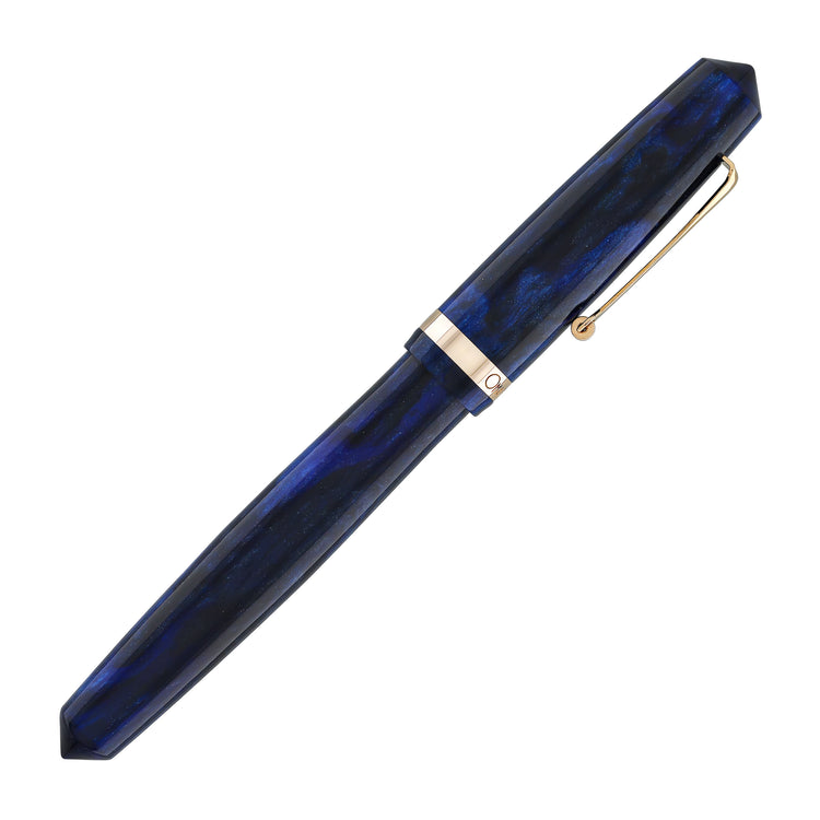OMAS Studio Fountain Pen in Azzurro Diamante with Rose Gold Trim