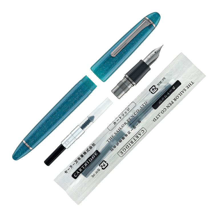 Sailor 1911 Casual L Galaxy Fountain Pen in Meteorite Moss, Black IP