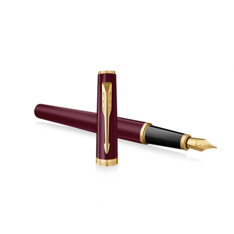 Parker Meridian Fountain Pen in Red with Gold Trim - Fine