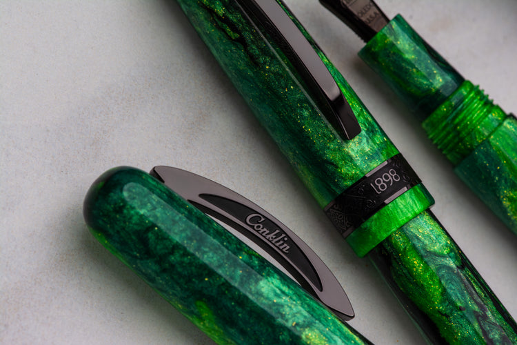 Conklin 1898 Rollerball Pen in Clover Valley with Gunmetal Trim - Limited Edition