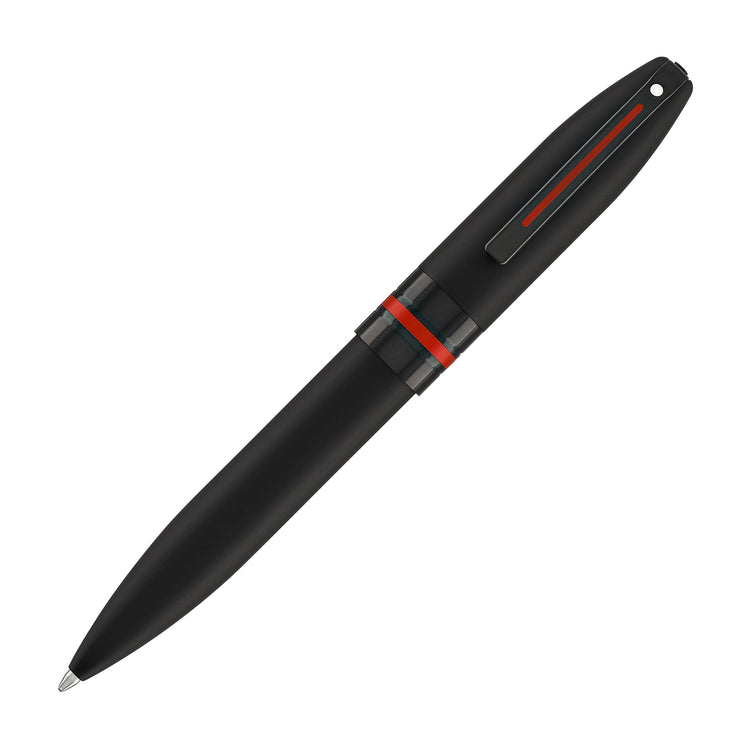 Sheaffer Icon Ballpoint Pen in Matte Black Lacquer with Red PVD Trim