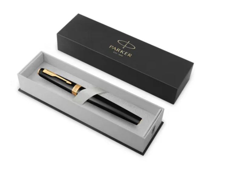 Parker Meridian Rollerball Pen in Black with Gold Trim