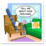Feelings Pen Sticker by Sugar Turtle Studio