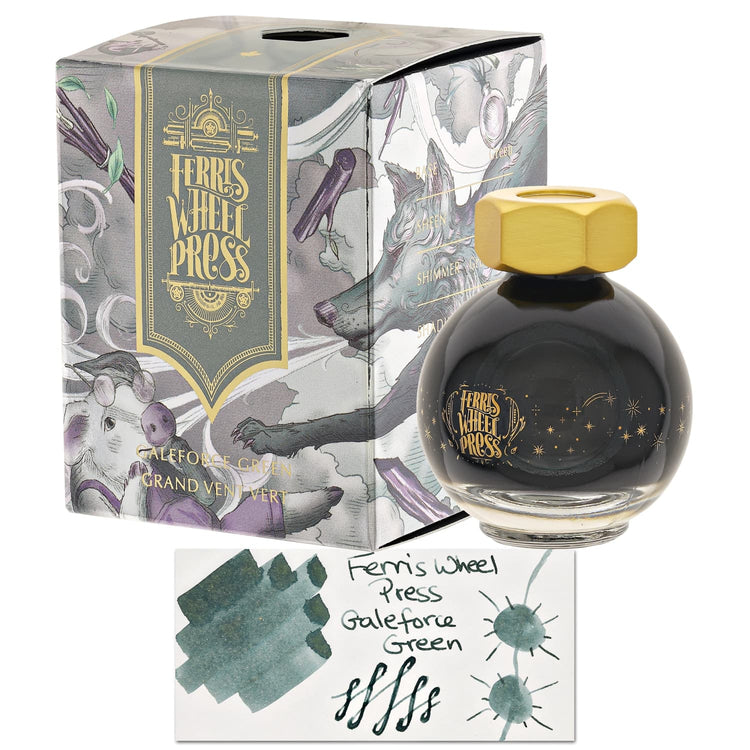 Ferris Wheel Press Bottled Ink in Galeforce Green - 20mL Bottled Ink