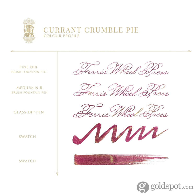 Ferris Wheel Press in Currant Crumble Pie Shimmer Bottled Ink - 38 mL Bottled Ink