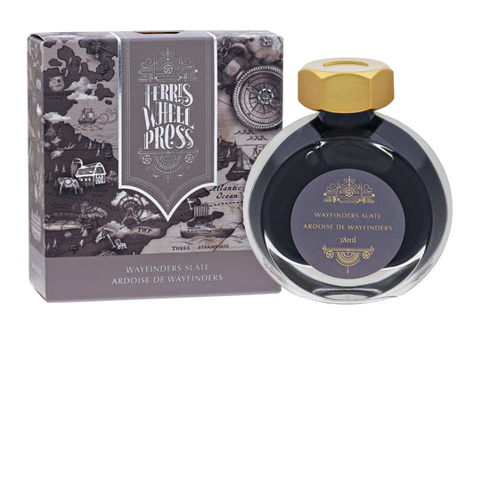 Ferris Wheel Press in Wayfinders Slate Bottled Ink - 38 mL