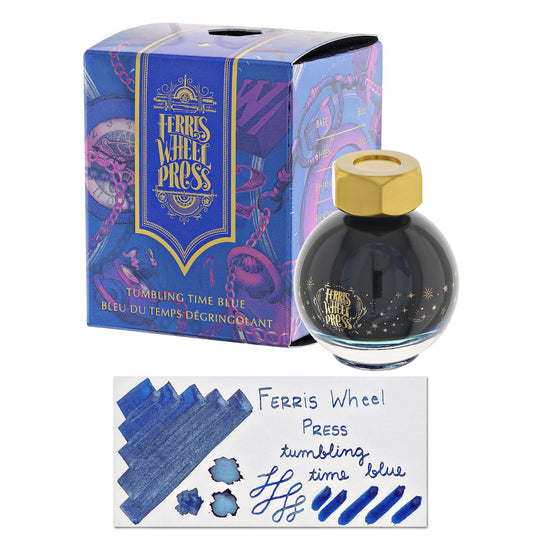 Ferris Wheel Press Bottled Ink in Tumbling Time Blue- 20 mL