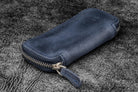 Galen Leather 2 Pen Case for Kaweco - Pocket Pen in Crazy Horse Navy Blue Pen Cases