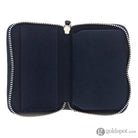 Galen Leather EDC Wallet in Crazy Horse Navy Blue Pen Cases