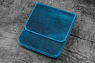Galen Leather Magnum Opus 6 Slots Hard Pen Case in Crazy Horse Ocean Blue Pen Cases