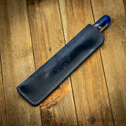 Galen Leather Single Pen Case in Navy Blue Pen Cases