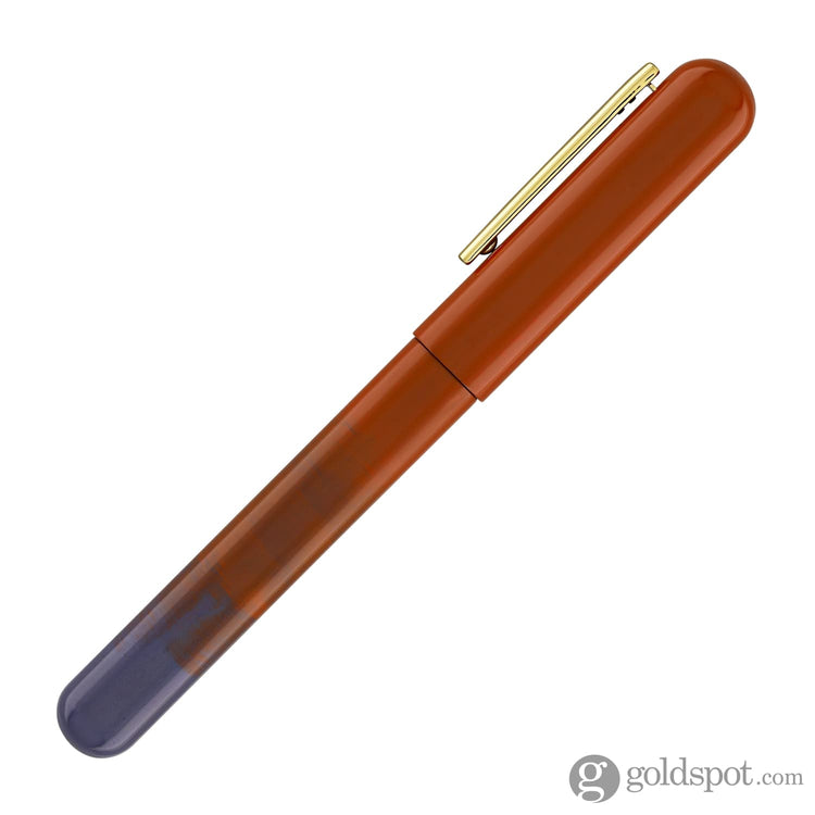 IKKAKU by Nahvalur Gradient Urushi Fountain Pen in Yan-Zhi Vermilion