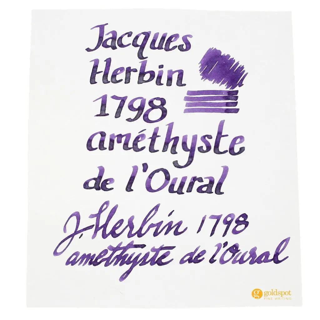 Jacques Herbin 1798 Amethyste de l'Oural ink writing sample