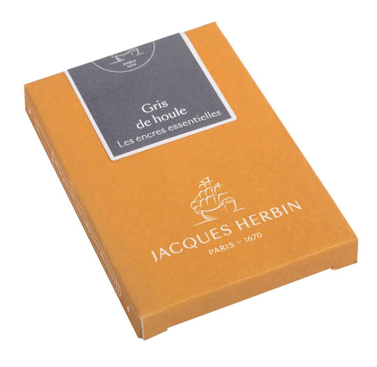 J. Herbin Fountain Ink Cartridges in Gris de Houle - Pack of 7