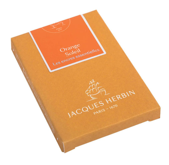 J. Herbin Fountain Ink Cartridges in Orange Soleil - Pack of 7