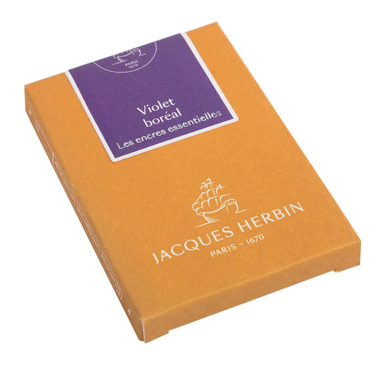 J. Herbin Fountain Ink Cartridges in Violet Boreal - Pack of 7