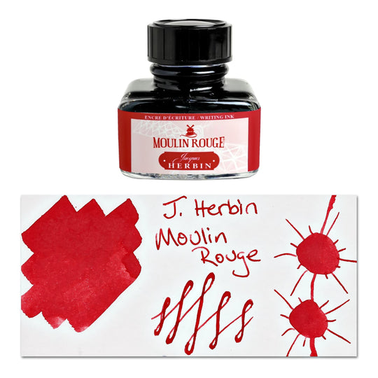 J. Herbin Paris Bottled Ink in Moulin Rouge Red - 30ml