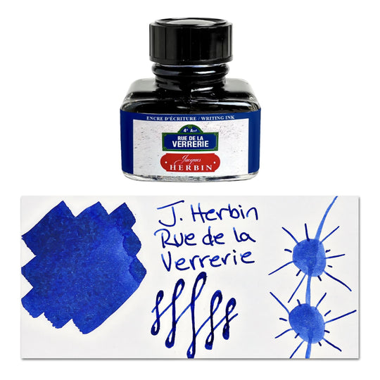 J. Herbin Paris Bottled Ink in Rue de la Verrerie Blue  - 30ml