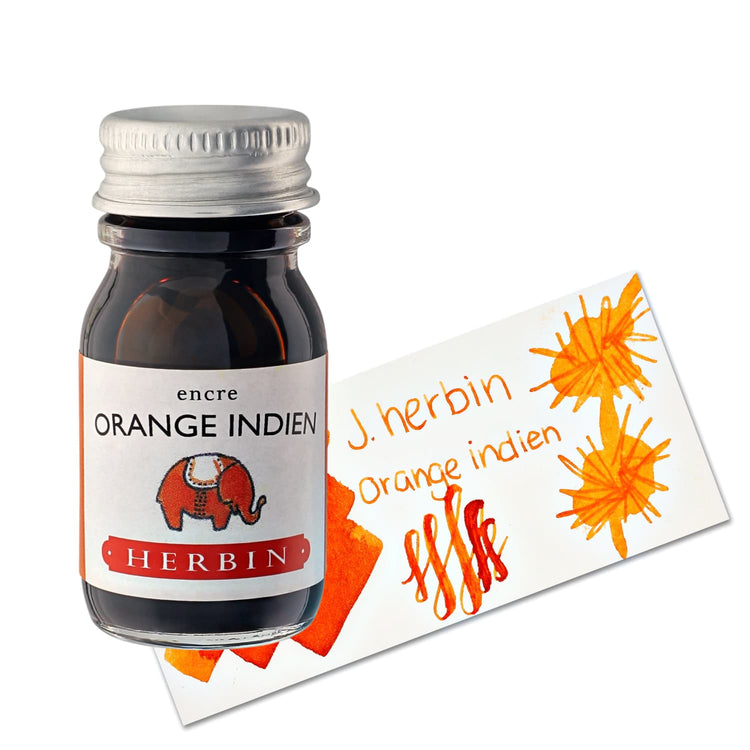 J. Herbin Bottled Ink and Cartridges in Orange Indien (Indian Orange) Bottled Ink