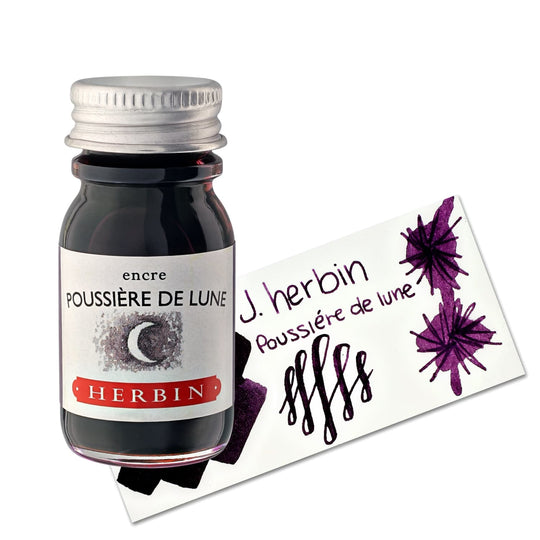 J. Herbin Poussière de Lune (Moondust Purple) Bottled Fountain Pen Ink and Cartidges