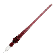 J. Herbin Round Glass Pen in Violet Tapered Spiral Handle with Frosted Glass