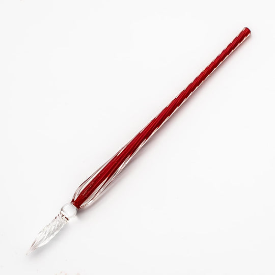 J. Herbin Twisted Glass Dip Pen in Rouge Caroubier