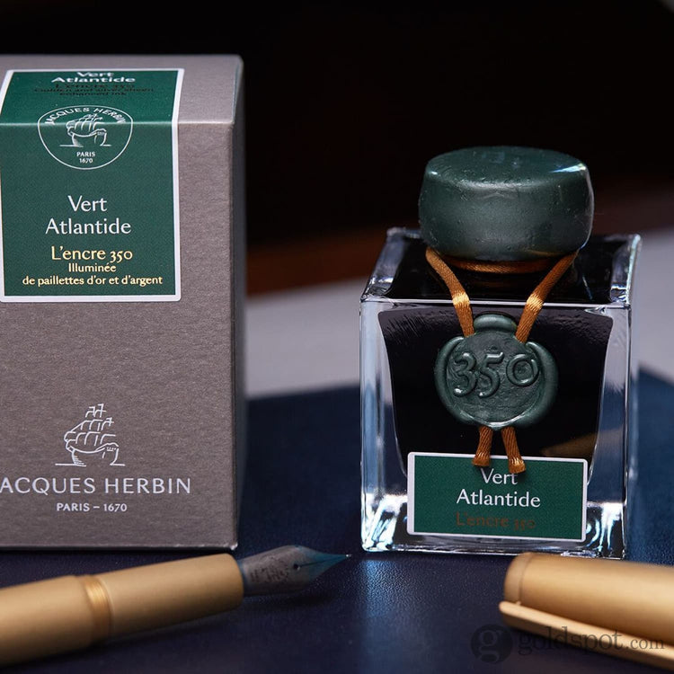 J. Herbin Encre 350 Bottled Ink in Vert Atlantide - 50 mL Bottled Ink