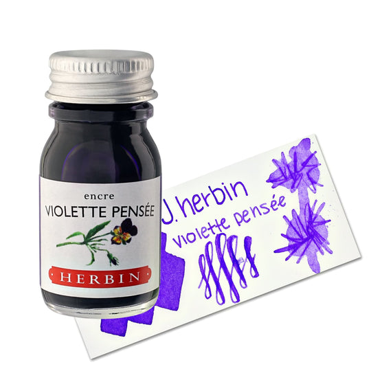 J. Herbin Violette Pensée (Pensive Violet) Bottled Fountain Pen Ink and Cartidges