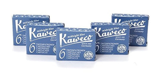 Kaweco Ink Cartridges in Blue/Black - 5 Sets of 6