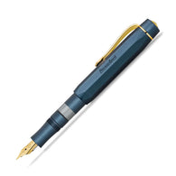 Kaweco Piston Sport AL Fountain Pen in Navy/Gold Starter Set