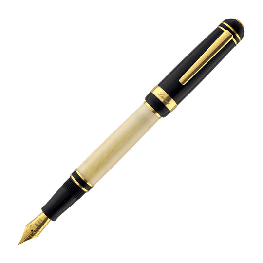 Laban 325 Cambridge Fountain Pen with Black Cap & Ivory Barrel