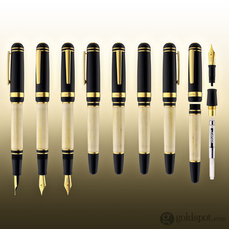 Laban 325 Fountain Pen with Black Cap & Ivory Barrel Fountain Pen