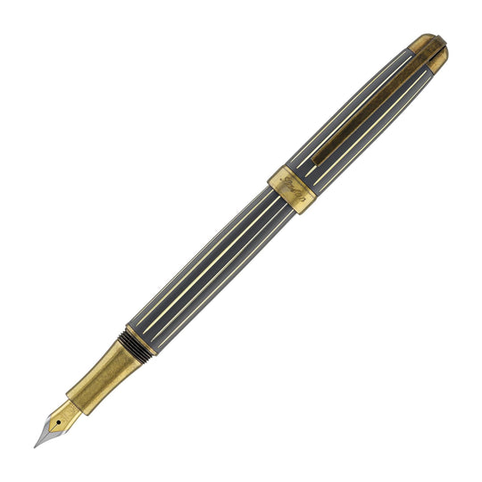 Laban Antique II Fountain Pen in Grey with Lines