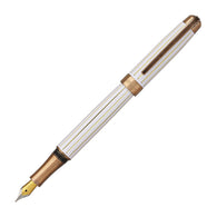 Laban Antique II Fountain Pen in White with Lines