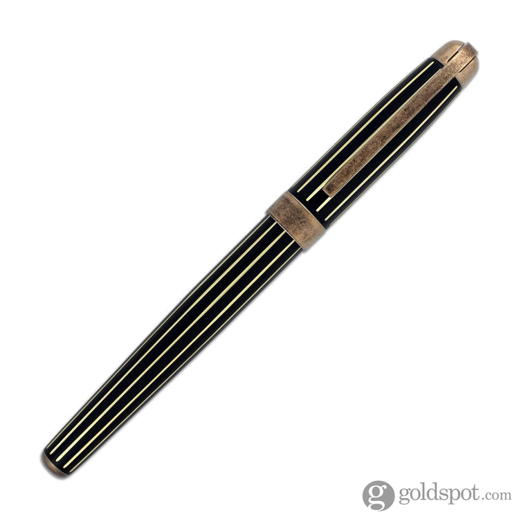 Laban Antique II Rollerball Pen in Copper with Lines Rollerball Pen