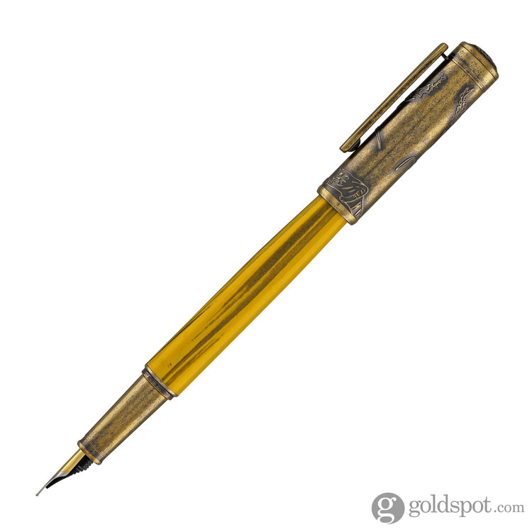 Laban Sanyu in Hand Fountain Pen Set in Antique Gold Fountain Pen