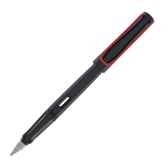 Lamy Joy Calligraphy Fountain Pen in Shiny Black with Red Clip