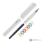 Lamy Safari Fountain Pen In All White Multi Ring Set Special Edition Fountain Pens
