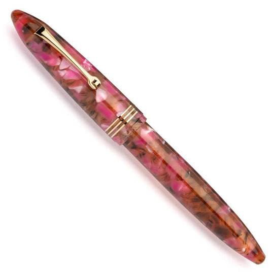 Leonardo Furore Rollerball Pen in Lampone Selvatico with Gold Trim