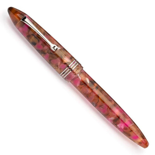 Leonardo Furore Rollerball Pen in Lampone Selvatico with Silver Trim