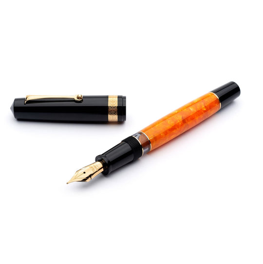 Leonardo Momento Magico Fountain Pen in DNA Black and Orange